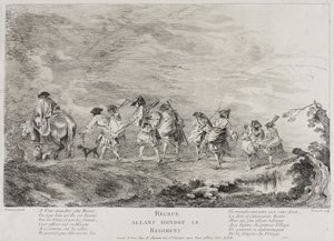 रेजिमेंट में शामिल होने के लिए जा रहे हैं, 1717 -26 द्वारा हेनरी साइमन थॉमसन