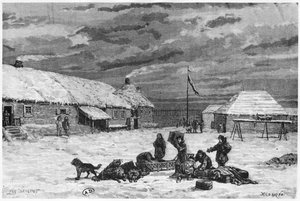 1867 में अलास्का के फोर्ट ट्रेड-माइकल में फर ट्रेड