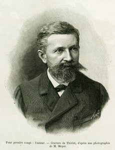 लेखक का पोर्ट्रेट: चार्ल्स ग्रैड (1842-1890), जर्मन राजनीतिज्ञ, लेखक और प्रकृतिवादी। एडौअर द्वारा निर्देशित टूर डू मोंडे 1888 में, 1887 में चार्ल्स ग्रैड, जर्मन प्रतिनियुक्त द्वारा कहानी ए थ्रू अलसैस और लोरेन की कहानी को चित्रित करने के लिए थिरिएट द्वारा उ द्वारा हेनरी थिरिअत