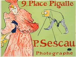 9, प्लेस पिगले, पी। सेसाऊ फोटोग्राफर पोस्टर, 1894।
