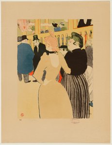 मौलिन रूज में, ला गौलुए और उसकी बहन द्वारा Henri de Toulouse-Lautrec