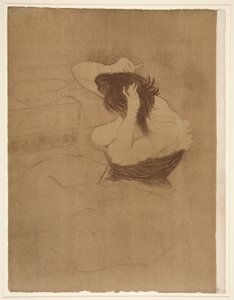 अपने बालों में कंघी करती महिला, एलीज़ श्रृंखला से द्वारा Henri de Toulouse-Lautrec