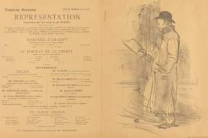 सिल्वर वेडिंग, द बर्डन ऑफ़ लिबर्टी, ए सीरियस क्लाइंट [रेक्टो], 1897। द्वारा हेनरी डे टूलूस लॉटरेक