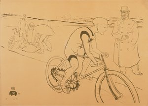 साइकिल चालक माइकल, 1896 द्वारा हेनरी डे टूलूस लॉटरेक