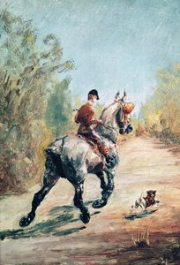 1879 में लिटिल डॉग के साथ घूमते हुए घुड़सवार