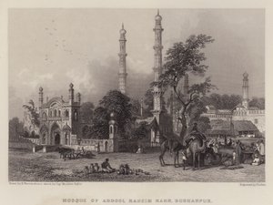 अब्दुल रहीम कहन की मस्जिद, बुरहानपुर (रंगीन लिथो)