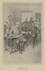 ग्रांट, एपोमैटॉक्स, वर्जीनिया के लिए ली का आत्मसमर्पण, 9 अप्रैल 1865 (लिथो) द्वारा हेनरी अलेक्जेंडर (बाद) ओग्डेन