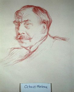 ऑक्टेव मिराब्यू (1848-1917) 1901 (कागज पर लाल चाक)