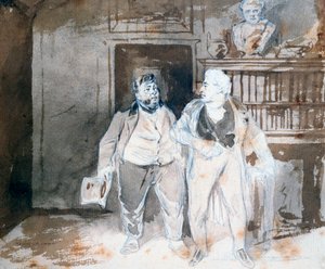 दो वर्ण, c1825-1877 द्वारा हेनरी बोनवेंट्योर मोन्नियर