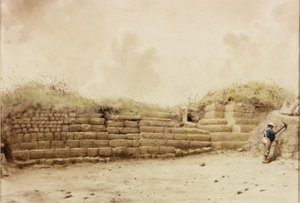 Housesteads, c.1848 (कागज पर पेंसिल और पानी के रंग) द्वारा हेनरी बर्डन रिचर्डसन