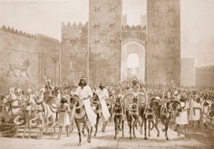बाबुल में साइरस का प्रवेश, &39;हचिन्सन हिस्ट्री ऑफ द नेशंस&39; का चित्रण द्वारा हेनरी चार्ल्स सेपिंग्स राइट