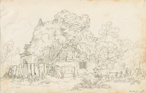 Yoxall - पुराना फार्म हाउस: पेंसिल ड्राइंग, nd [c 1815]