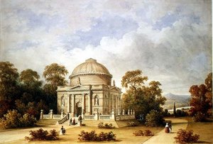 हैमिल्टन समाधि के लिए एक डिजाइन (जल रंग) द्वारा हेनरी एडमंड गुडरिज