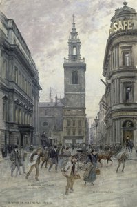 सेंट स्टीफन वालब्रुक और हवेली हाउस, c.1895,