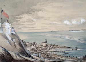 फोर्ट और माकिनॉव गाँव, भारतीय क्षेत्र में, सितंबर 1842 (कागज पर wc)