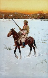हंटिंग से भारतीय वापसी, 1912 द्वारा हेनरी फ्रेंकोइस फैनी