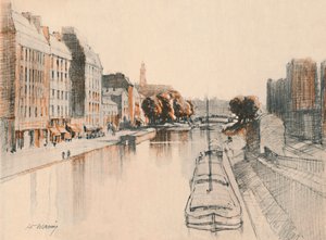 द कैनाल सेंट मार्टिन, c1927, 1927 द्वारा हेनरी फ्रैंक्स वारिंग