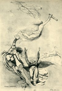 देवी-देवताओं के साथ मृत नायक, 1778, 1943। द्वारा जोहान हेनरिक फुसली