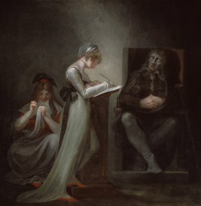 मिल्टन डिक्टेटिंग टू हिज़ डॉटर, 1794 द्वारा जोहान हेनरिक फुसली