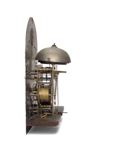 जॉर्ज III नीले जापान वाले क्वार्टर की चाल लंबी केस क्लॉक, यॉर्क, c.1760 द्वारा हेनरी हिंडले