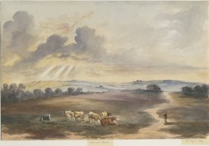 कैनक चेज़ - "हीथ": वाटर कलर पेंटिंग, 1844