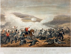 5 नवंबर, 1854 को इंकमैन की लड़ाई, एडमंड वॉकर (fl। 1836-62) द्वारा 5454 में उकेरी गई।