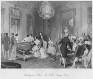 बकिंघम महल। पीला ड्राइंग रूम, c1841