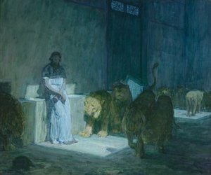 लायंस डेन, 1907-18 में डैनियल (कैनवास पर चढ़ा कागज पर तेल)