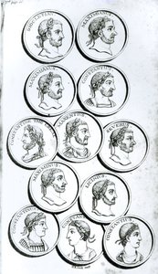 एडवर्ड गिब्बन, 1808 द्वारा रोमन सम्राटों के चित्र, &39;द हिस्ट्री ऑफ़ द डिकॉल एंड फ़ॉल ऑफ़ द रोमन एम्पायर&39;, वॉल्यूम II पृष्ठ 50 से