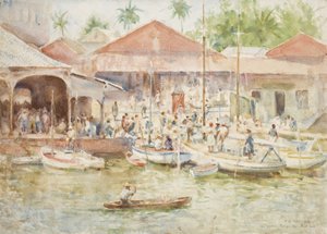 द मार्केट, बेलीज, ब्रिटिश होंडुरास, 1924 द्वारा हेनरी स्कॉट तुक