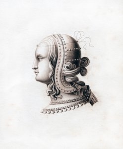 हेडड्रेस, 16 वीं शताब्दी की शुरुआत में, 1843। द्वारा हेनरी शॉ