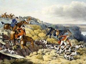 थॉमस सदरलैंड (1785-1838) (कलर लिथो) द्वारा उकेरी गई 'फॉक्सहंटिंग' से द डेथ द्वारा हेनरी थॉमस (बाद में) अल्केन