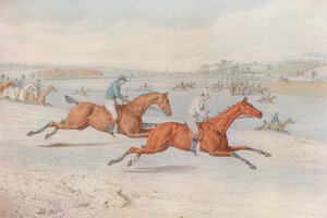 ए स्टीपलचेज़: द स्टार्ट। ऑफ गो गो - पसंद के साथ सफेद, 1827 द्वारा हेनरी थॉमस अल्केन