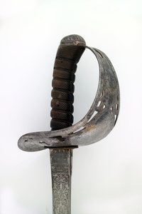 तोपखाने के अधिकारी, कैप्टन टायरविट पुलमैन, बंगाल आर्टिलरी, 1859 से संबंधित तलवार द्वारा हेनरी विल्किंसन