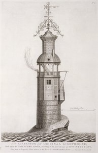 हेनरी रॉबर्ट्स (fl.1761), 1761 द्वारा एडिसन लाइटहाउस को उकेरा गया