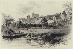 बर्कशायर तट से विंडसर कैसल (उत्कीर्णन) द्वारा हरबर्ट (बाद) रेल्टन