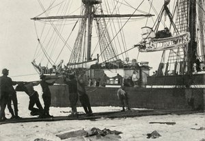 एक मोटर-स्लेज लैंडिंग, c19101913, 1913 द्वारा हर्बर्ट पोंटिंग
