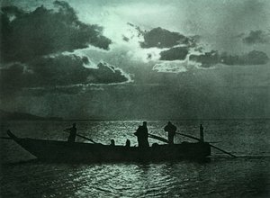 1910 में शिज़ू-उरा में चांदनी। द्वारा हर्बर्ट पोंटिंग