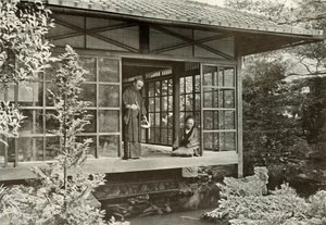 नामिकावा सैन ने अपनी कार्प को खिलाया, 1910। द्वारा हर्बर्ट पोंटिंग