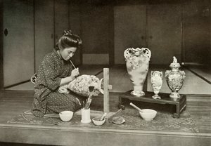 निर्यात के लिए पेंटिंग बर्तनों, 1910। द्वारा हर्बर्ट पोंटिंग