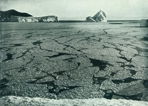 पैनकेक आइस इन केप फ्लो ऑफ़ केप इवांस, c19101913, 1913। द्वारा हर्बर्ट पोंटिंग