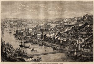 1857 में पुर्तगाल के उत्तरी प्रांतों में ओलिवियर मर्सन की यात्रा को चित्रित करने के लिए, कैटेनैकी द्वारा चित्रित पोर्टो का दृश्य। 1861 में "ले टूर डु मोंडे" में उत्कीर्णन। सेल्वा का संग्रह। द्वारा हरक्यूल (बाद में) Catenacci