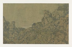 एक पठार के साथ माउंटेन लैंडस्केप, सी। 1625-1630 द्वारा हरक्यूलिस सीजर्स