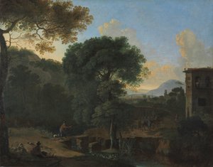 यात्रियों के साथ लैंडस्केप, 1630s। द्वारा हरमन वैन स्वानेवेल्ट