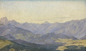 ओबेरबर्न में पर्वत घाटी, 1829 (कागज पर तेल)