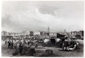 न्यू ऑरलियन्स में Am Kai Levee, c.1840 (bW फोटो) द्वारा हरमन मेयर