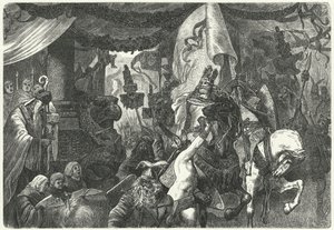 थियोडेरिक द ग्रेट, ओस्ट्रोगोथ्स के राजा, रोम में प्रवेश कर रहे हैं द्वारा हरमन वोगेल