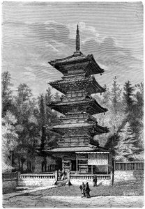 बौद्ध मंदिर, निक्को, जापान, 1895।