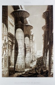 हाइपोस्टाइल हॉल, थेब्स, कर्णक, मिस्र, 1841 द्वारा हिमली