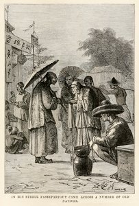 उनके घुमक्कड़ में पससेपार्टआउट में जूल्स वर्ने (1828-1905) द्वारा अस्सी के दिनों में दुनिया भर के कई पुराने मूल निवासी, एडोल्फ फ्रैंकोइस पनेमेकर (1822-1900), 1873 द्वारा उकेरा गया द्वारा बेनेट के बाद हिप्पोलाइट लियोन
